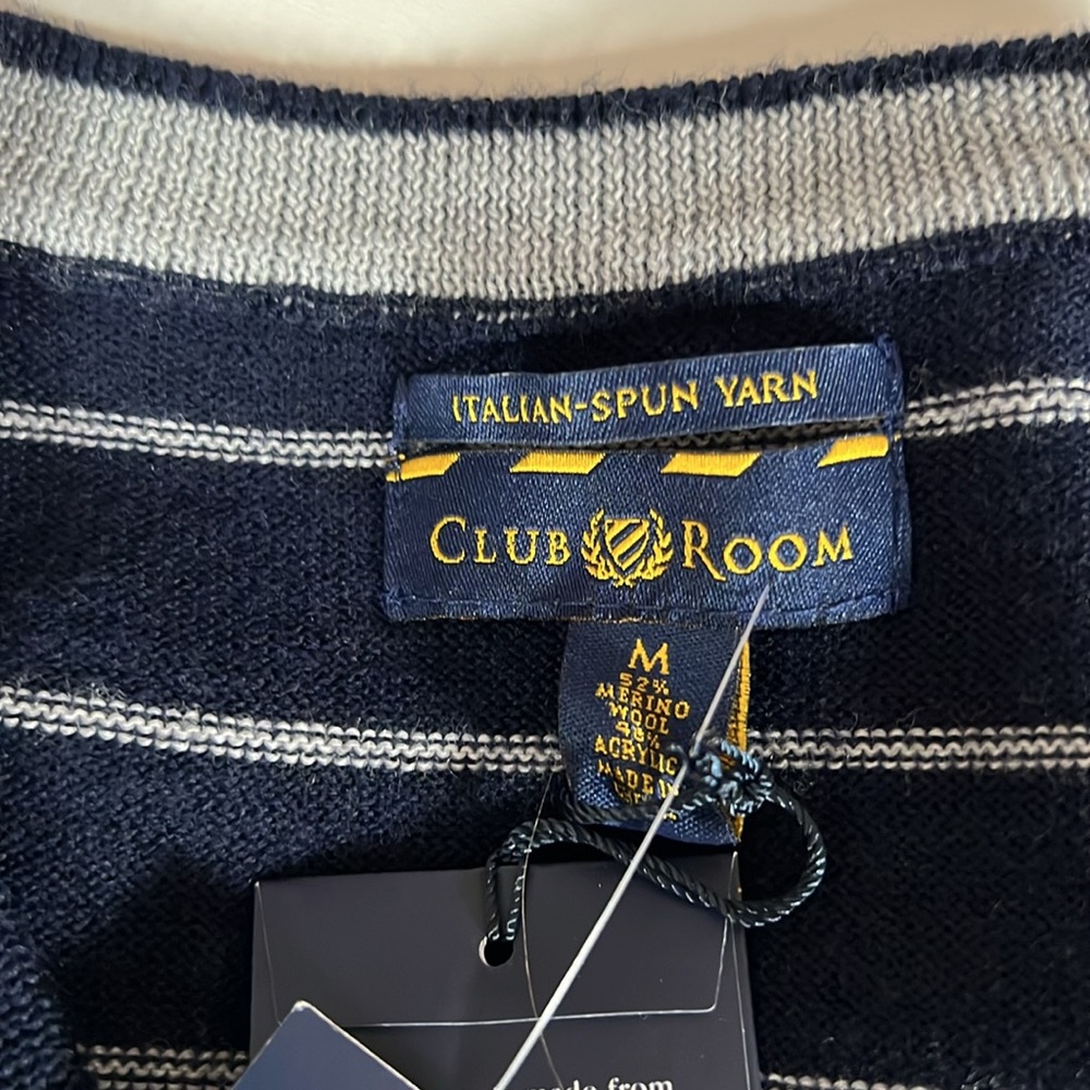 Club Room merino blend v-neck sweater - Picture 2 of 4